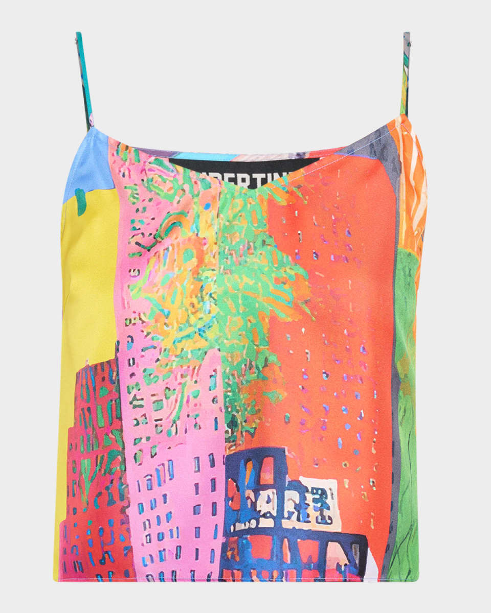 NYC Printed Silk Camisol